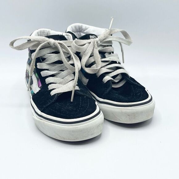 Vans Old Skool Metallic Rainbow Sk8-Hi lace up sneakers - Kids US 11.5 - Picture 2 of 9